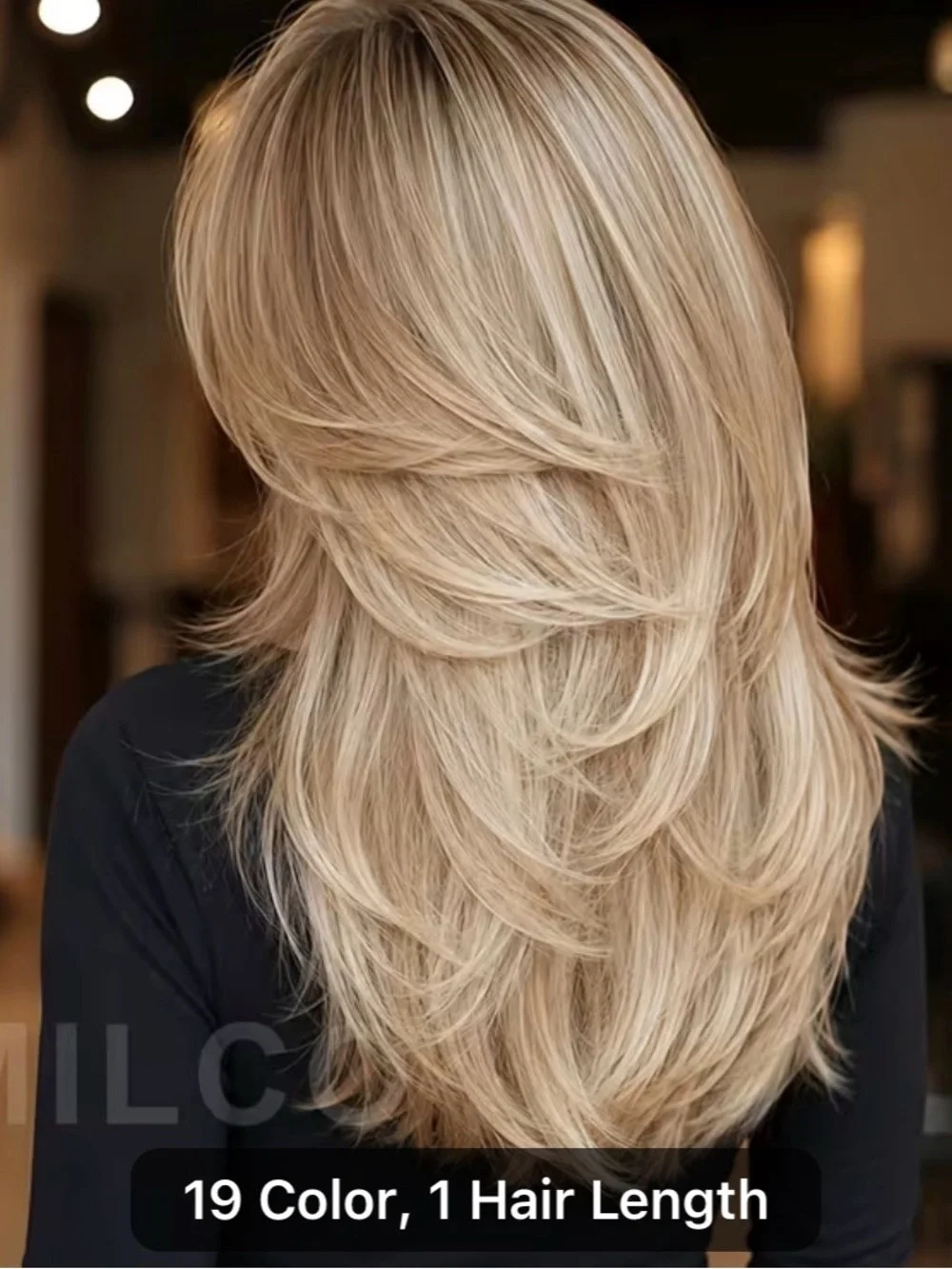 Blonde Layered Women’s Hair Wig - Natural Long Blonde Style